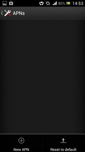 Select Reset to default