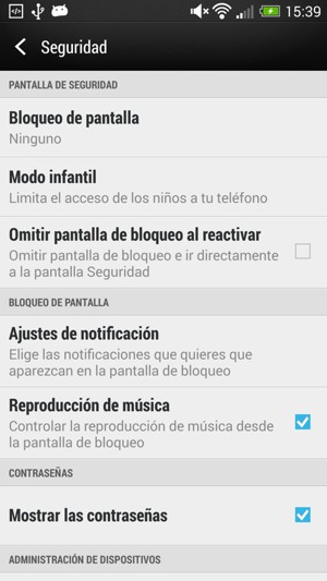 Para activar el bloqueo de pantalla, seleccione Bloqueo de pantalla