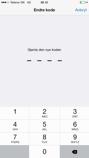 Skriv inn nytt passord en gang til