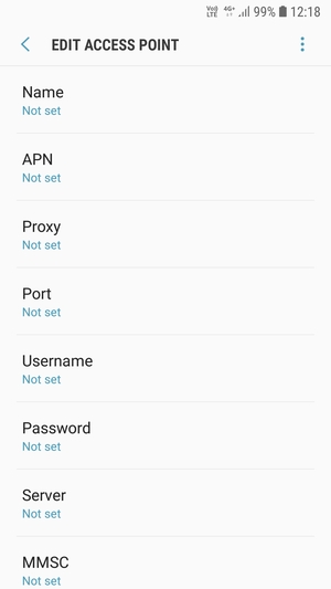Enter MMS information