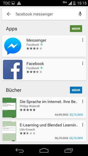 Wählen Sie die App