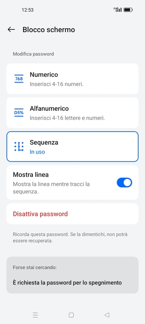 Il tuo telefono è ora protetto dal blocco schermo