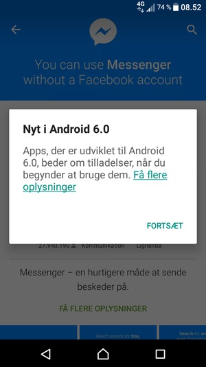 Vælg FORTSÆT