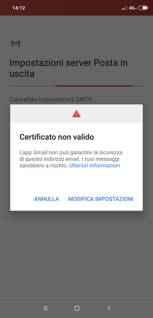 Seleziona MODIFICA IMPOSTAZIONI