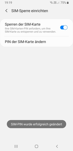 Ihre PIN der SIM-Karte wurde geändert