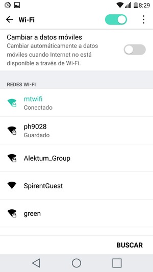 Ahora está conectado a la red Wi-Fi
