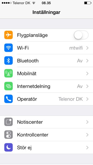 Välj Mobilnät