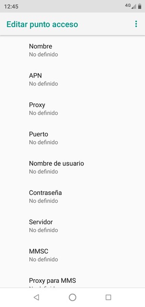 Introduzca la información de Internet