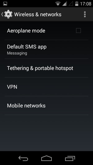 Select Tethering & portable hotspot