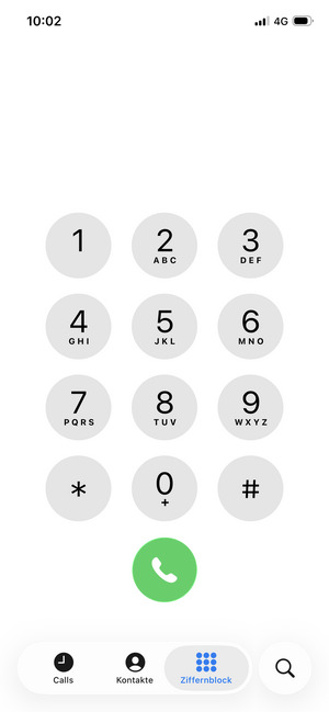 Geben Sie die SMS-Servicezentrale Nummer  ein und wählen Sie Anrufen