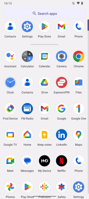 Scroll to and select Settings