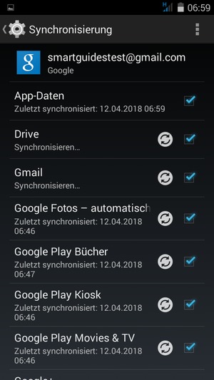 Ihre Daten werden synchronisiert