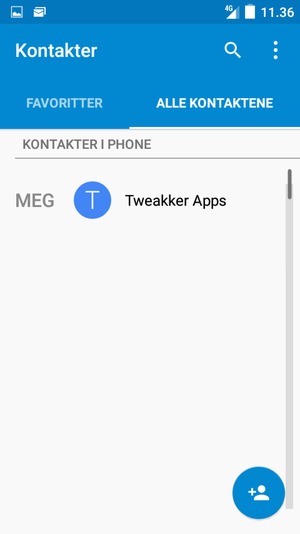 Velg menyknappen