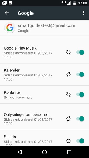 Dine kontakter fra Google vil nu blive synkroniseret til din telefon