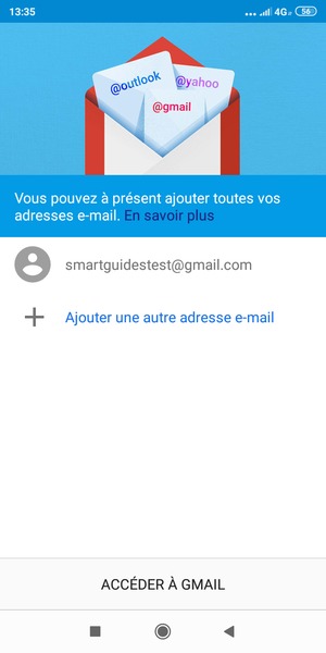 Sélectionnez ACCÉDER À GMAIL