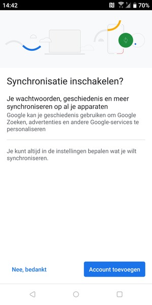 Selecteer Nee, bedankt
