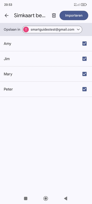 Selecteer Importeren