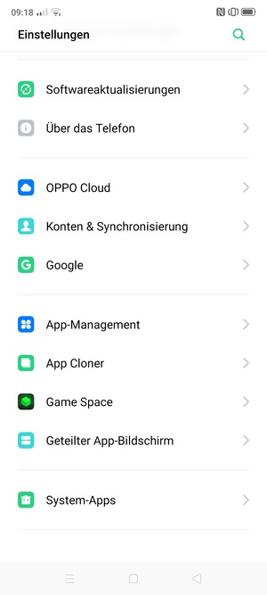 Scrollen Sie und wählen Sie Softwareaktualisierung