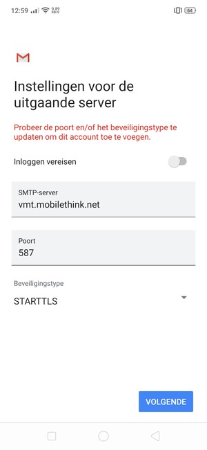 Selecteer Beveiligingstype