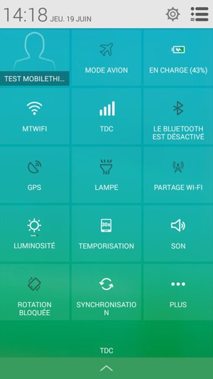 Sélectionnez SON pour passer en mode vibreur