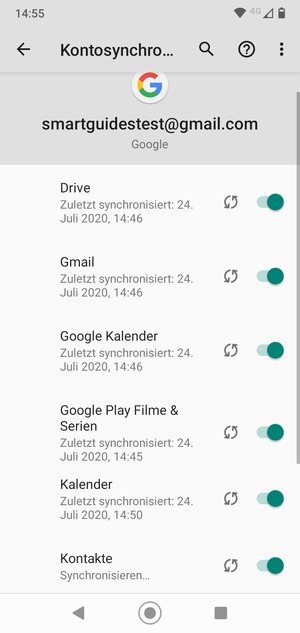 Ihre Kontakte von Google werden nun auf Ihr Handy synchronisiert