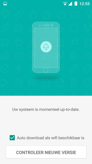 Selecteer CONTROLEER NIEUWE VERSIE