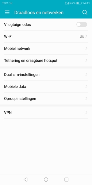 Selecteer Mobiel netwerk