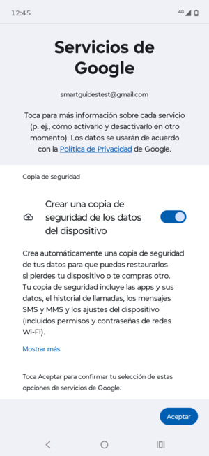 Seleccione Aceptar