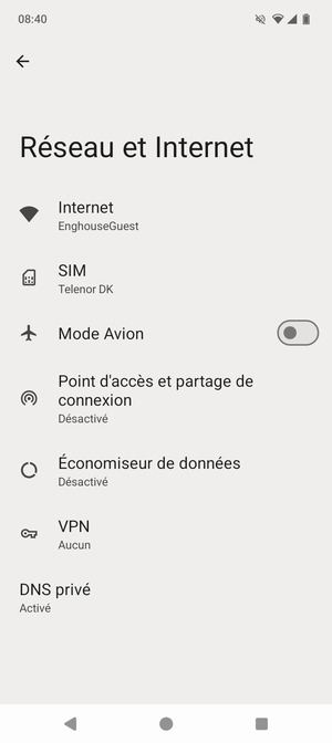 Sélectionnez SIM