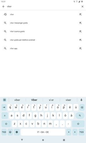 Inserisci il nome dell'app e seleziona Ricerca