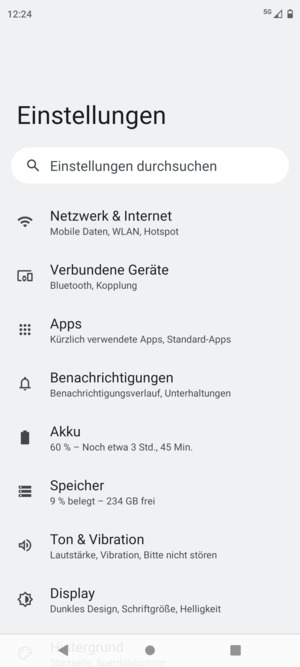 Wählen Sie Netzwerk & Internet