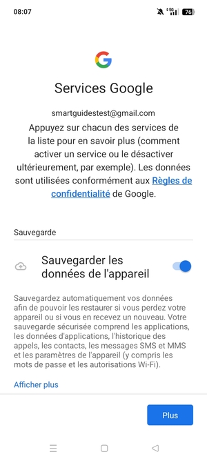 Sélectionnez Plus