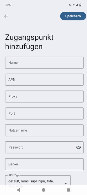 Geben Sie MMS-Informationen ein