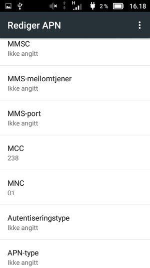 Bla ned og skriv inn MMS-informasjon