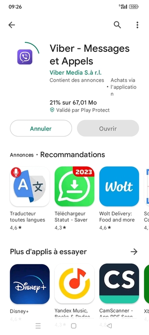 Veuillez attendre la fin de la procédure d'installation