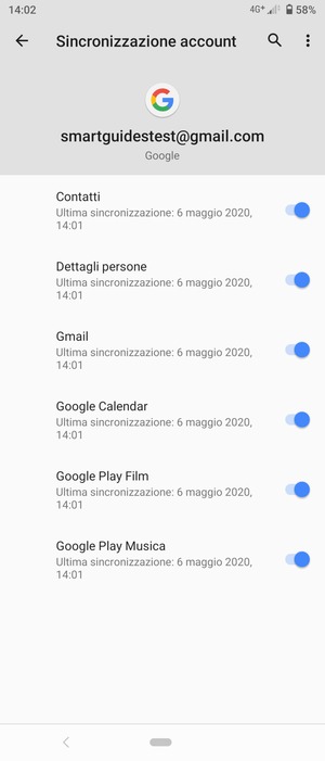 Assicurati che Contatti sia selezionato