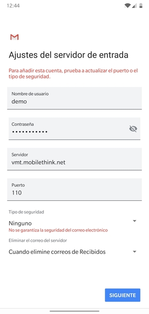 Seleccione SIGUIENTE