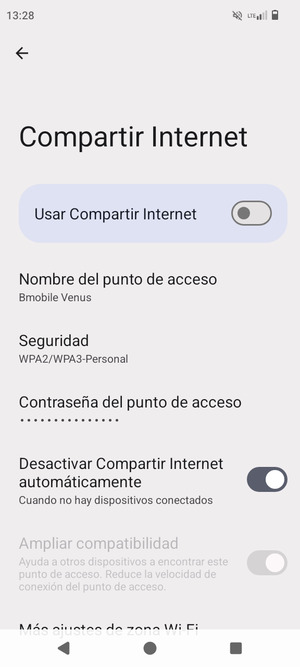 Active Usar Compartir Internet