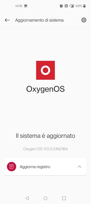 Se il tuo telefono è aggiornato, vedrai la seguente schermata