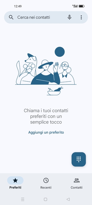Seleziona il tasto Menu