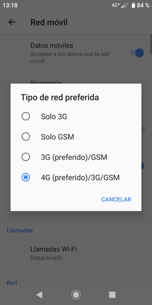 Seleccione la opción deseada