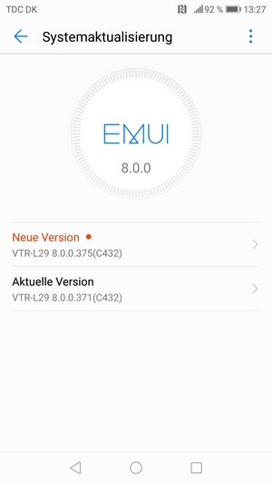 Falls Ihr Handy nicht aktualisiert ist, folgen Sie den Anweisungen auf dem Bildschirm.