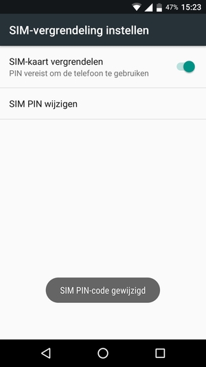 Uw SIM PIN-code is gewijzigd