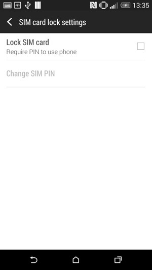 Check the Lock SIM card checkbox