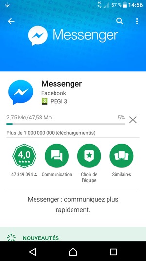Veuillez attendre la fin de la procédure d'installation