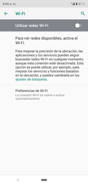 Active Utilizar redes Wi-Fi