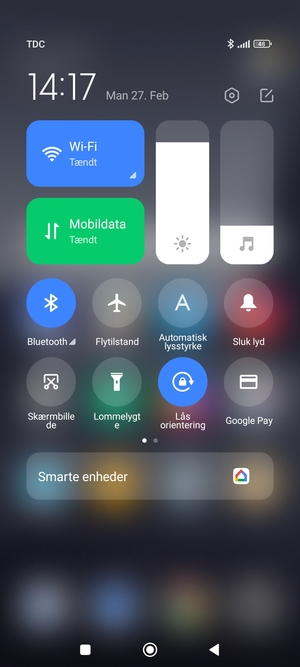 Slå Wi-Fi og Bluetooth fra