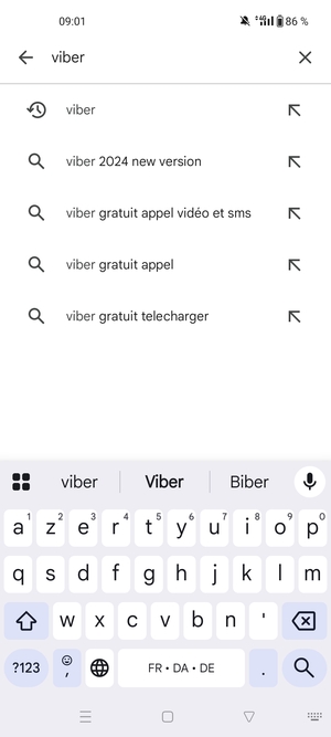 Saisissez le nom de l'appli et sélectionnez Rechercher