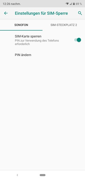 Wählen Sie Public und PIN ändern