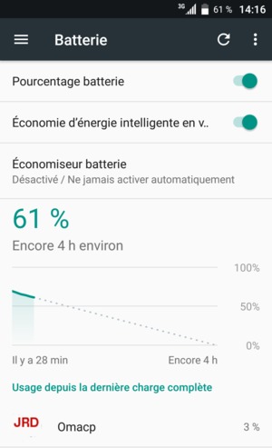 Sélectionnez Économiseur batterie